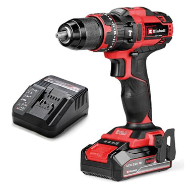 Einhell Akku-Schlagbohrschrauber TE-CD 18/44 Li-i (1x2,5Ah) Power X-Change (18 V, Nm, Schlagbohrfunktion, 13 mm Metallbohrfutter, 2-Gang, inkl. 2,5 Ah Akku & Ladegerät) im Sale